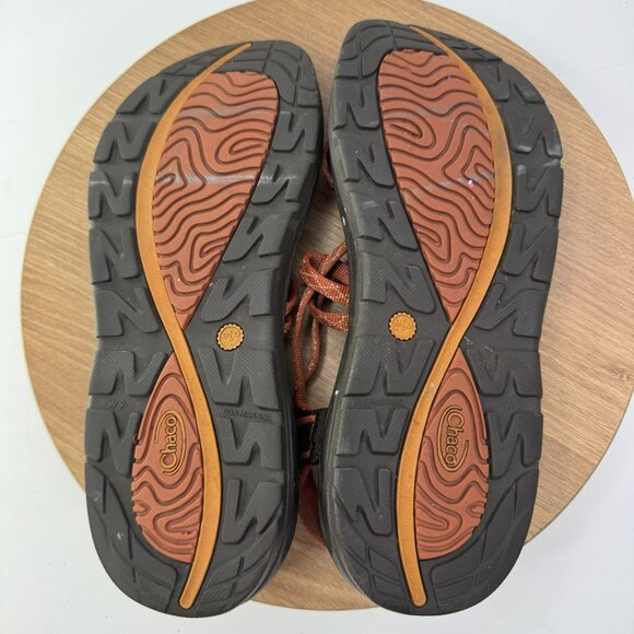 Chaco Womens Z/Cloud Sandals‎ W9 Adjustable Straps Orange Brown Durable Outdoor - Picture 4 of 8
